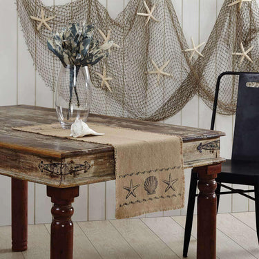Sandy Tan Burlap Runner 13x36 VHC Brands - The Fox Decor